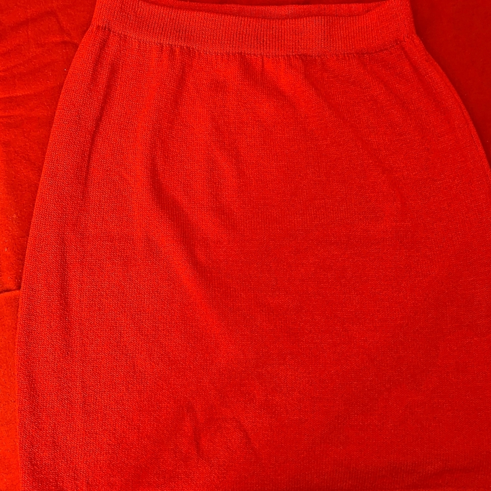 ST. JOHN COLLECTION MARIE GRAY CHRISTMAS RED SANTANA KNIT SZ 8 EUC